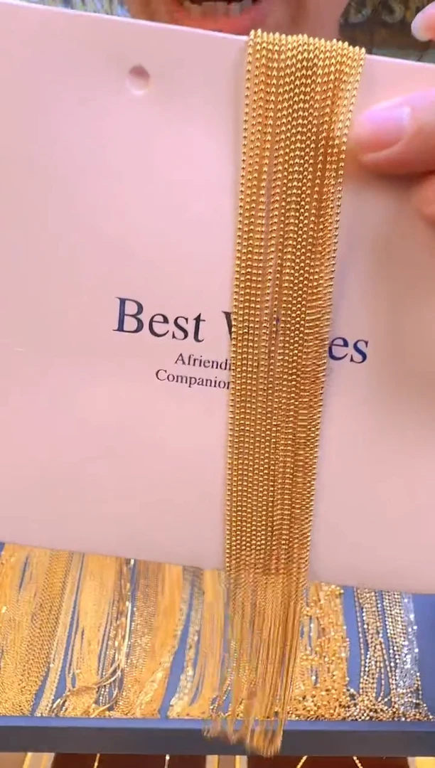 50cm1.3mm固定不可调节光面珠珠链1.83g（多样性发货）