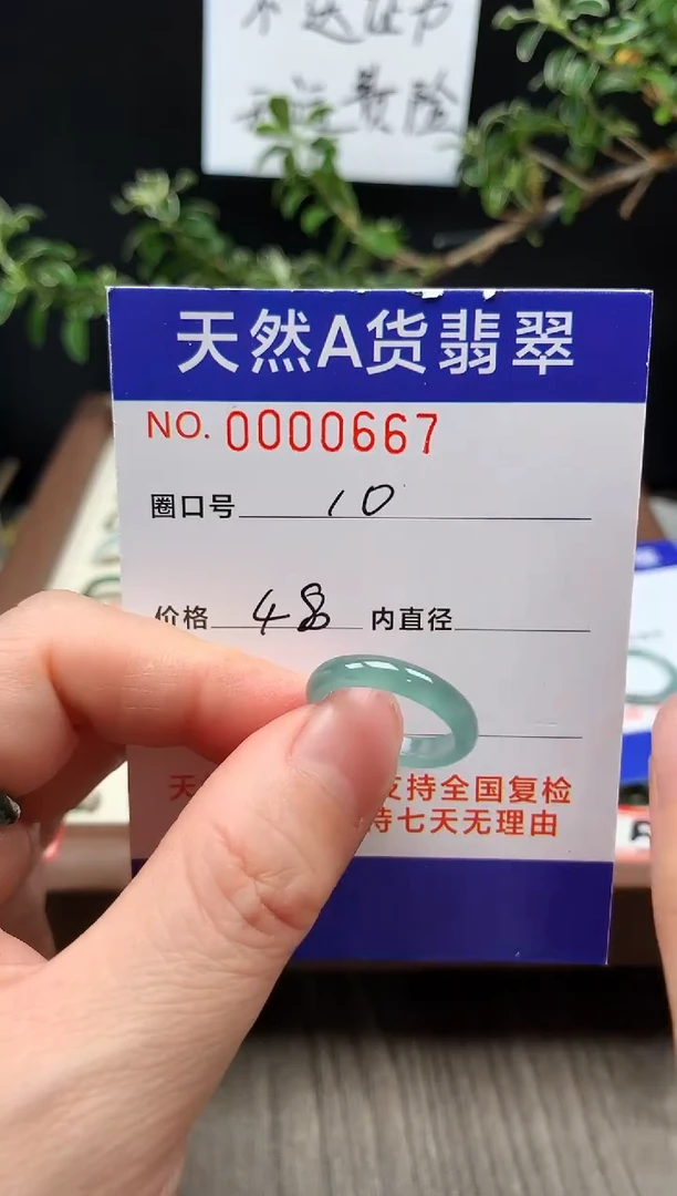 未镶嵌戒指翡翠10#