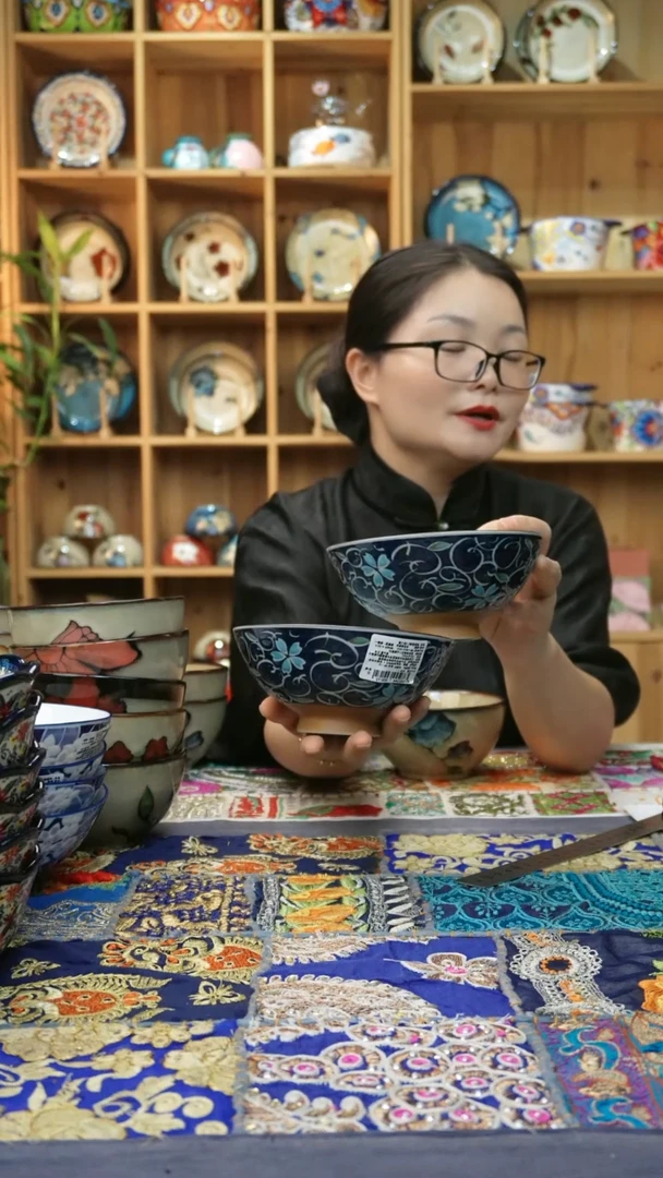 瓷片小可陶瓷高温瓷一组两只米饭碗14厘米左右