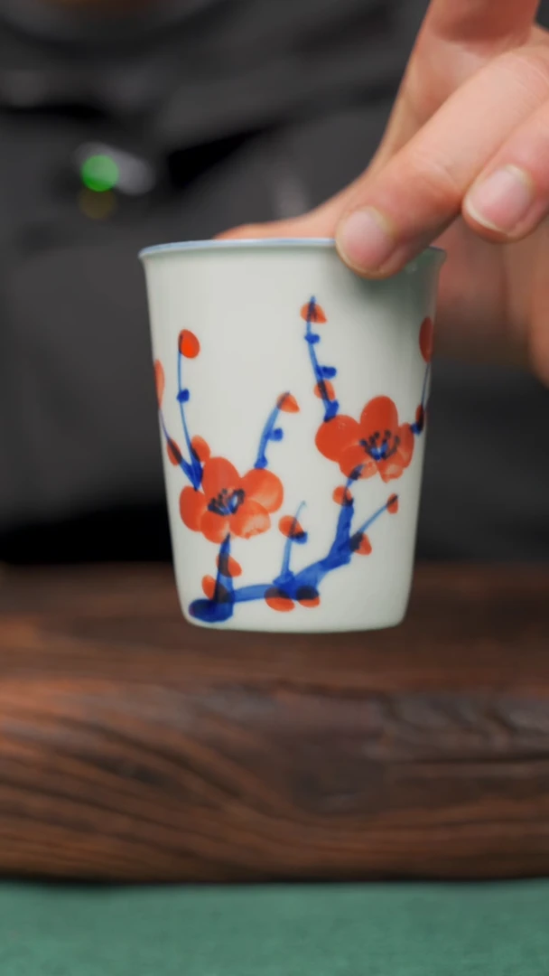 【闪购商品】瓷片20寻一缕瓷香杯釉下手工手绘瓷器