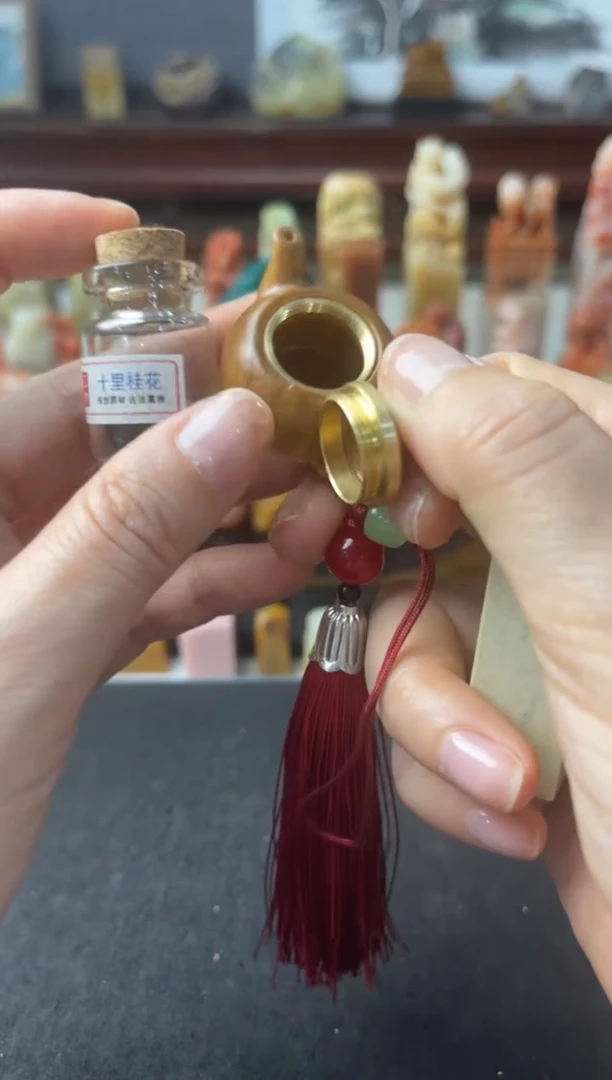 青田石印石把把壶同款定制