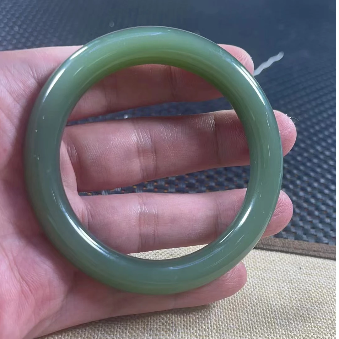 和田玉 白玉 粉青手镯（多样性发货拍一发一）