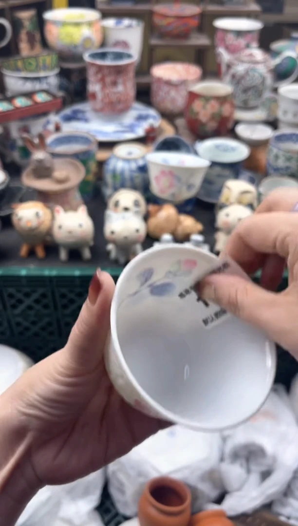 瓷片蔷**开147号九姑娘工艺品瓷器