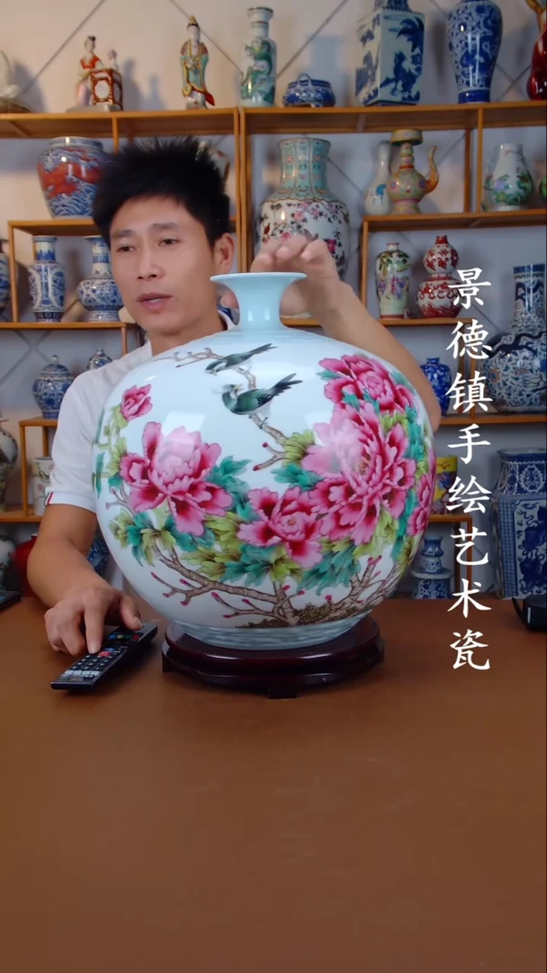 瓶景德镇手工手绘陶瓷摆件28