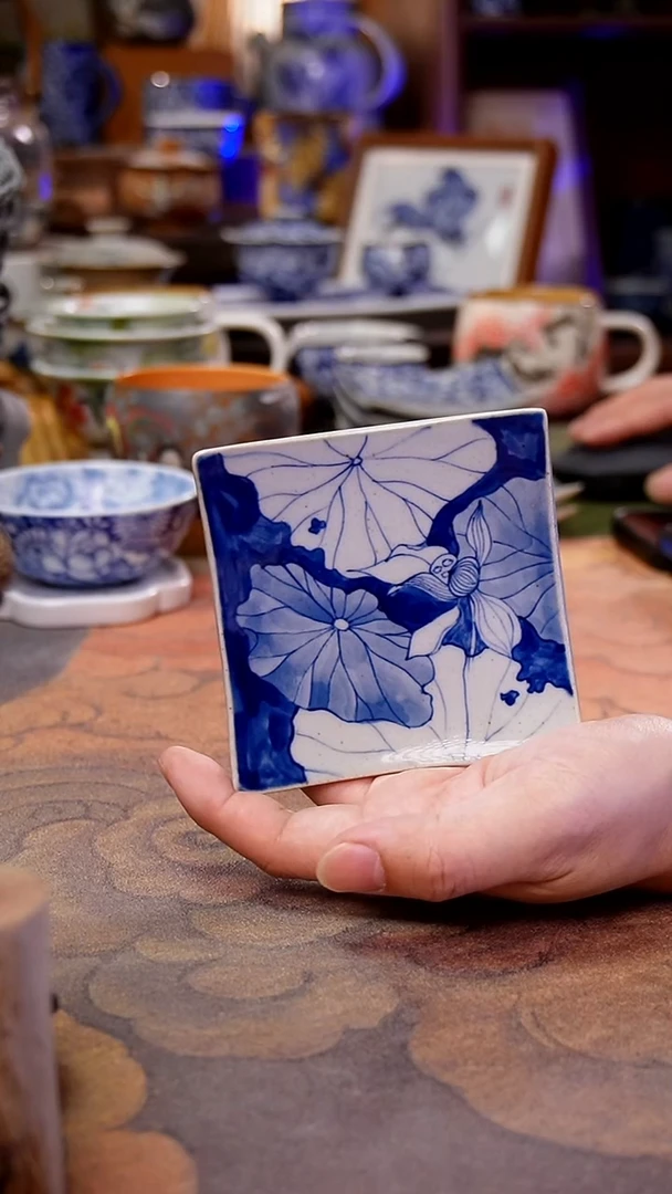 摆件荷花手工手绘手工手绘