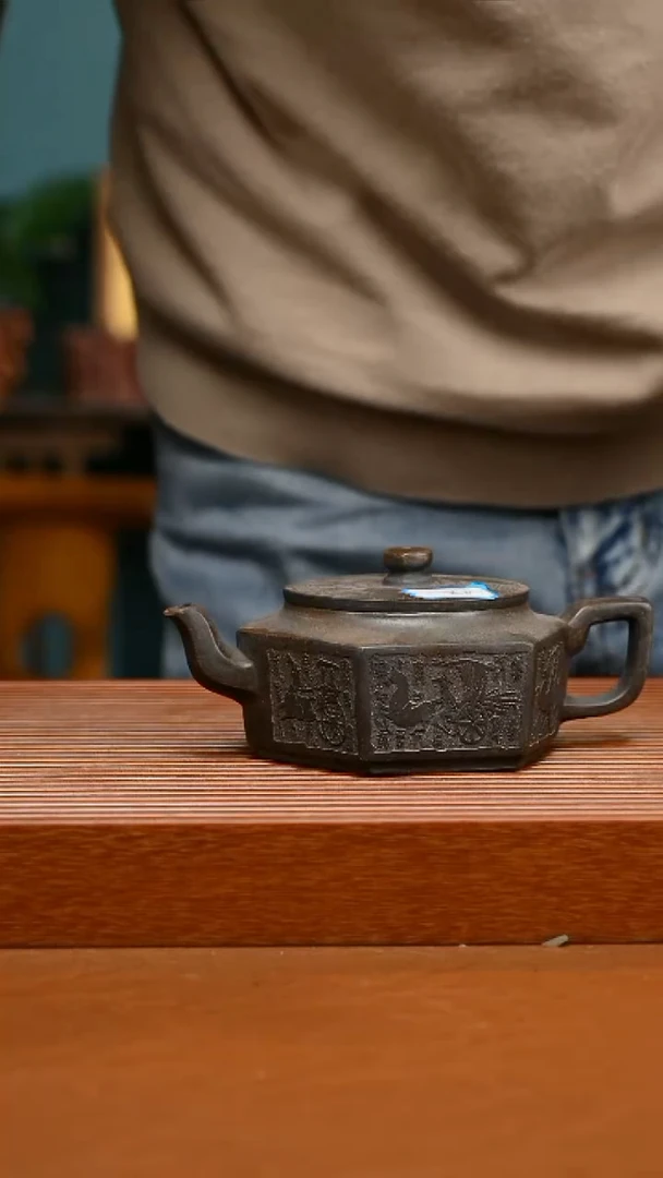 茶壶紫砂精工半手六方004
