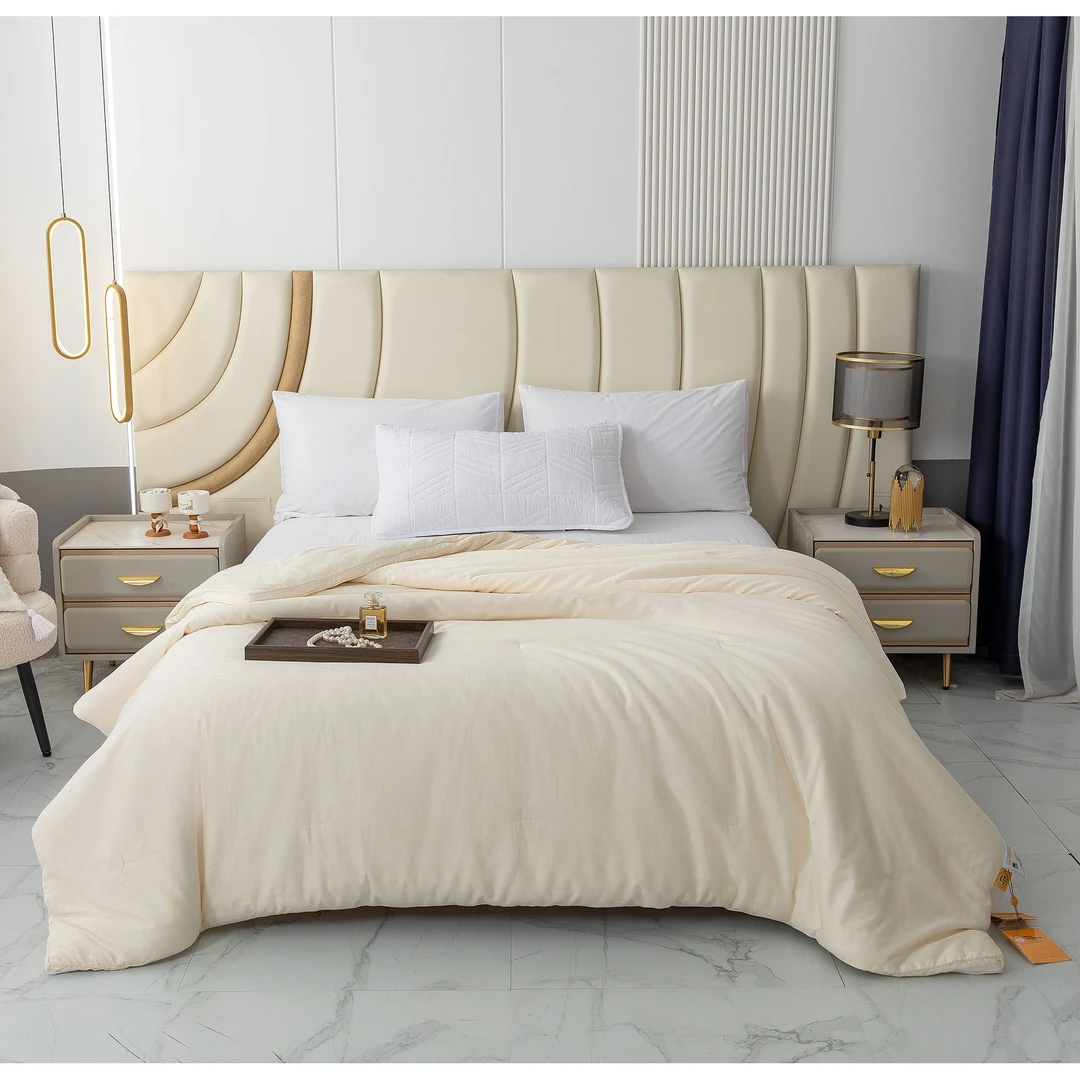 【董小姐】二合一 A类超柔高支全棉提花蚕丝大豆蛋白子母双胎被