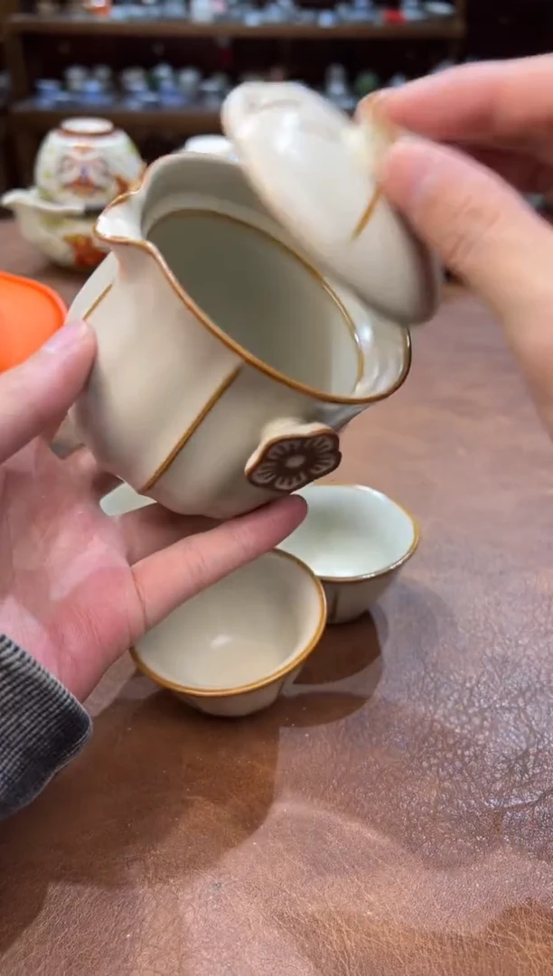 真的很便宜会开片的旅行茶具