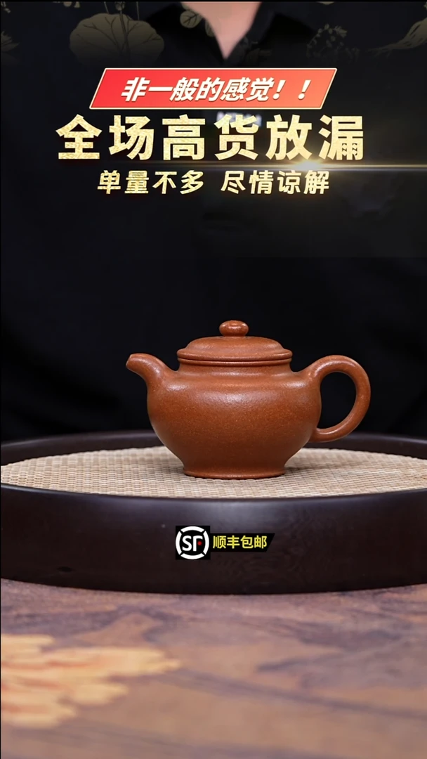 茶壶紫砂金降坡掇只250cc