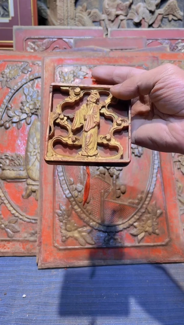 【闪购商品】香樟木老木雕老物件花板有瑕疵完美者慎拍