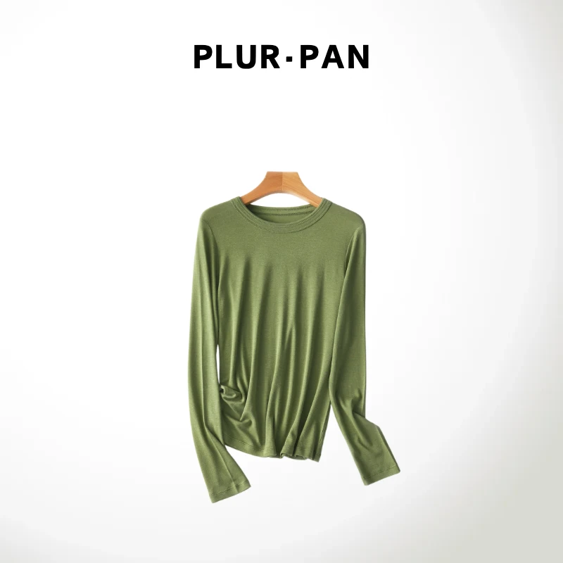 PLUR·PAN轻氧0压感 柔肤舒适百搭打底长袖 t