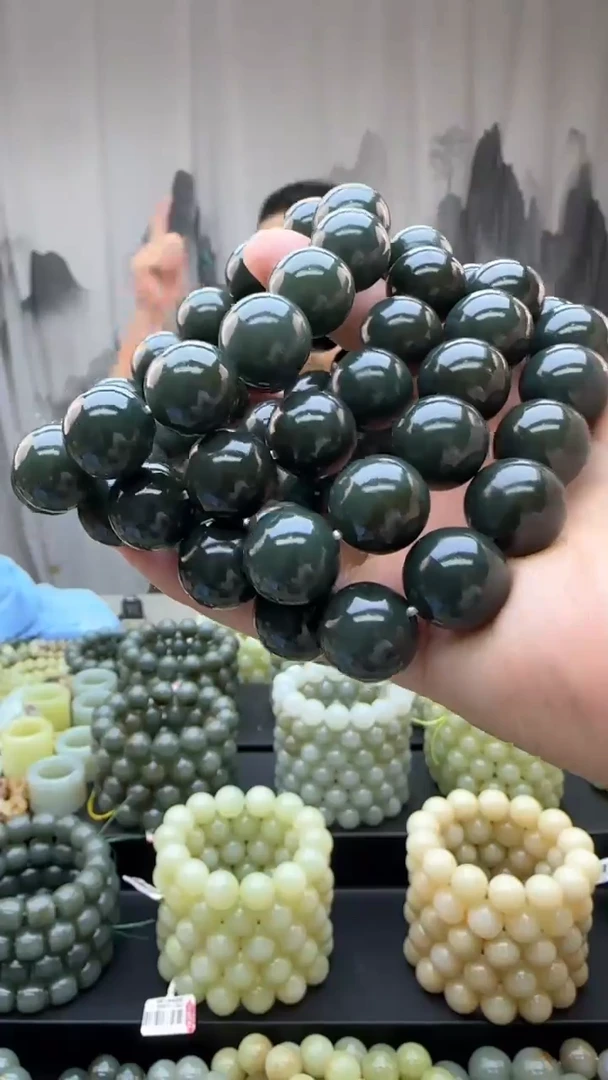 和田玉未镶嵌颈饰多样性发货拍一发一卡16深蓝