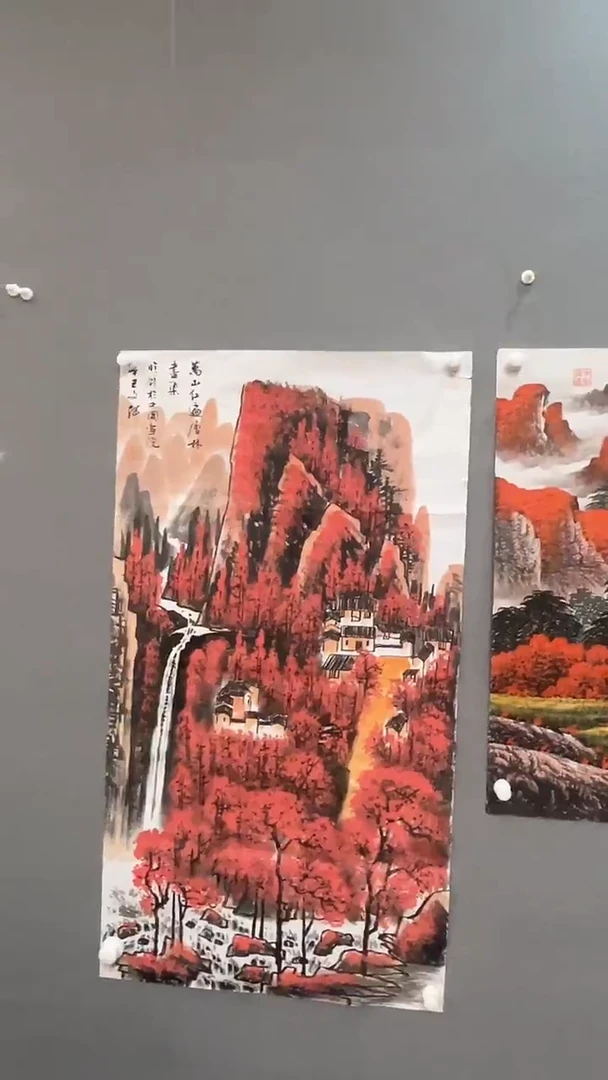 【闪购商品】国画万山红遍层林尽染，竖，莫