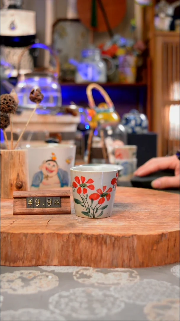 【闪购商品】杯子红手工手绘手工手绘