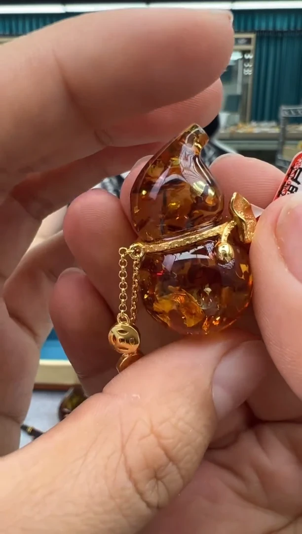 未镶嵌颈饰琥珀152秒拍号假一罚十