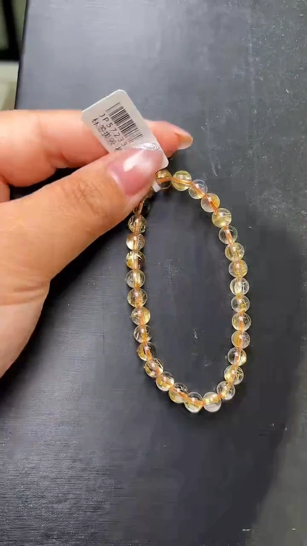 未镶嵌手串水晶钛晶手串6mm+ JP57233