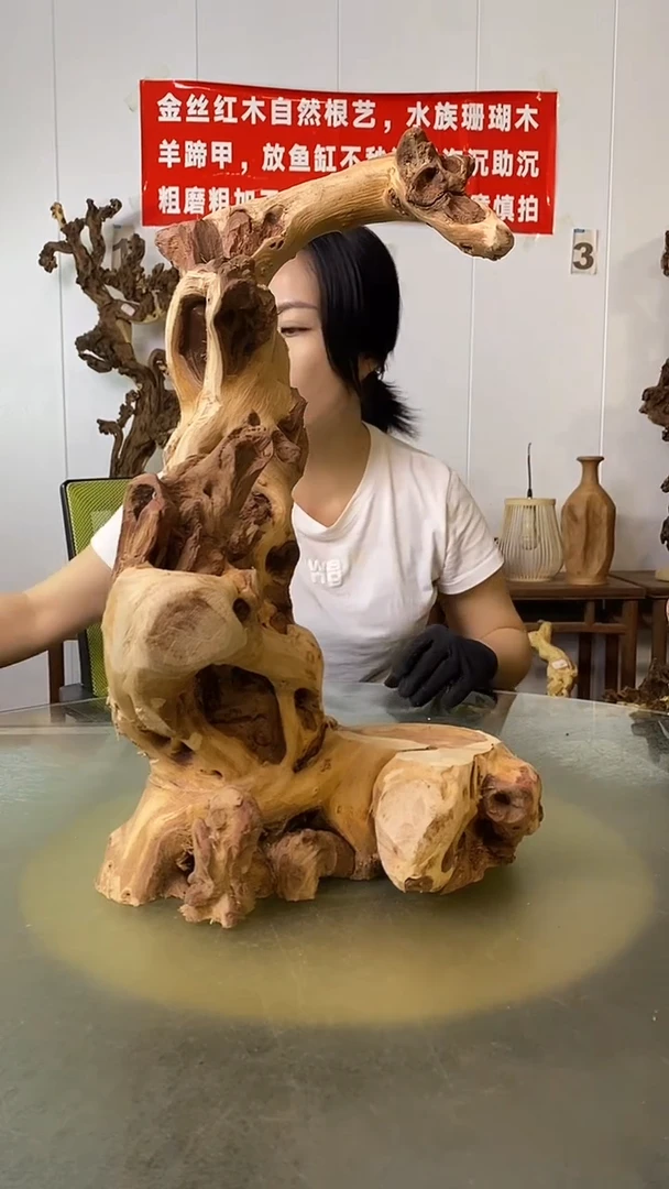 香榧木傻****头金丝红木 羊蹄甲