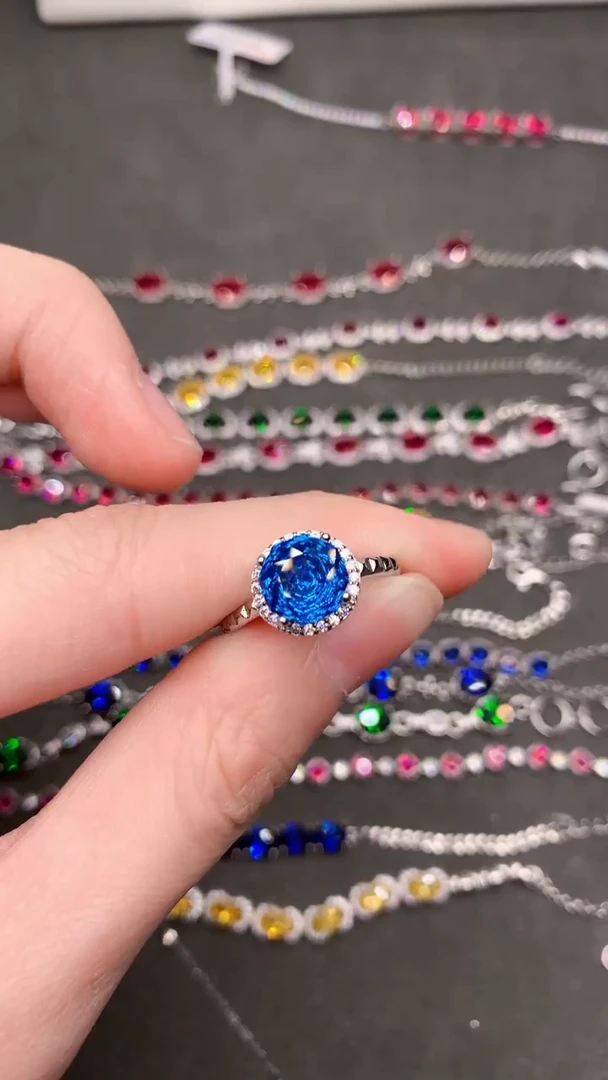 【闪购商品】托帕石戒指银S925镶嵌....