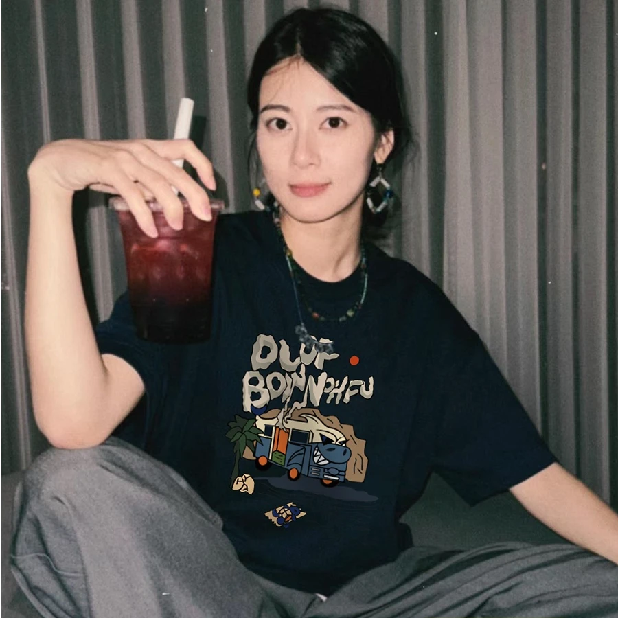 花儿与少年赵昭仪同款国潮美式短袖t恤女宽松2025明星夏装上衣服
