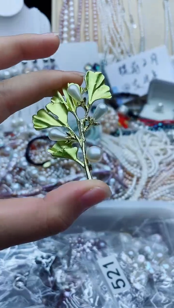 未镶嵌胸针淡水珍珠胸针多样性发其一