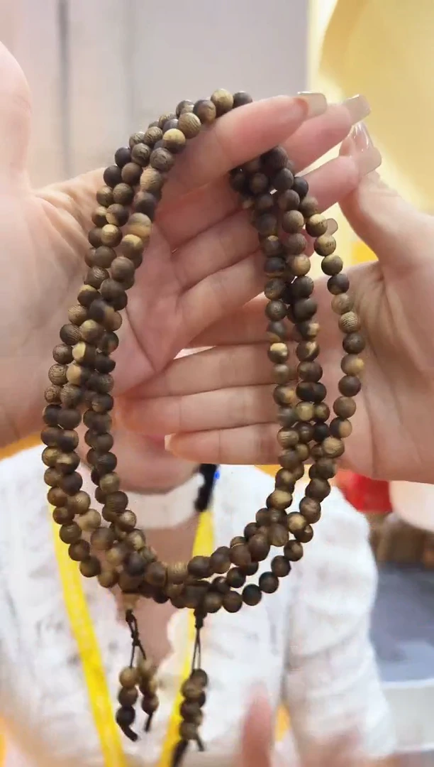 沉香手串0718白棋圆珠多圈多样性发一