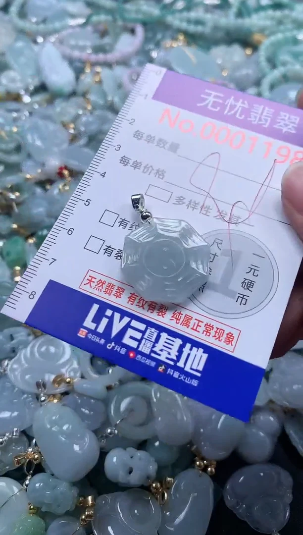 翡翠未镶嵌吊坠(不含链)1198