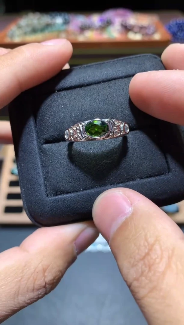 【闪购商品】透辉石戒指未镶嵌G66【多样性发其一】