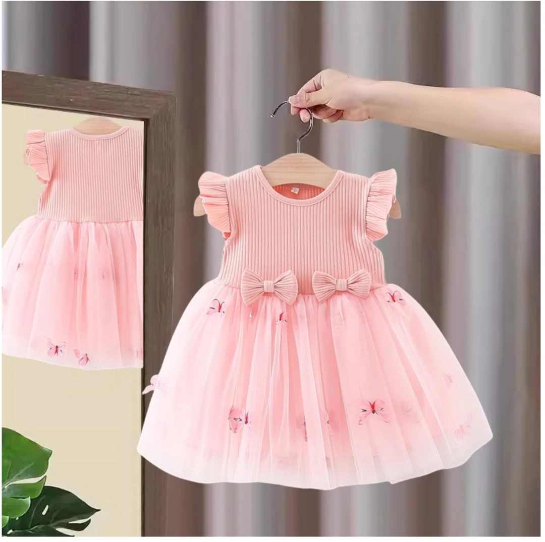女孩婴儿夏装女女宝小童宝宝蝴蝶结纱裙碎花夏季公主裙连衣裙