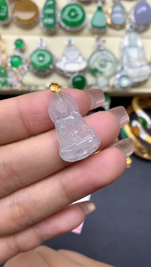 颈饰18K金镶嵌翡翠86-中国好珍宝