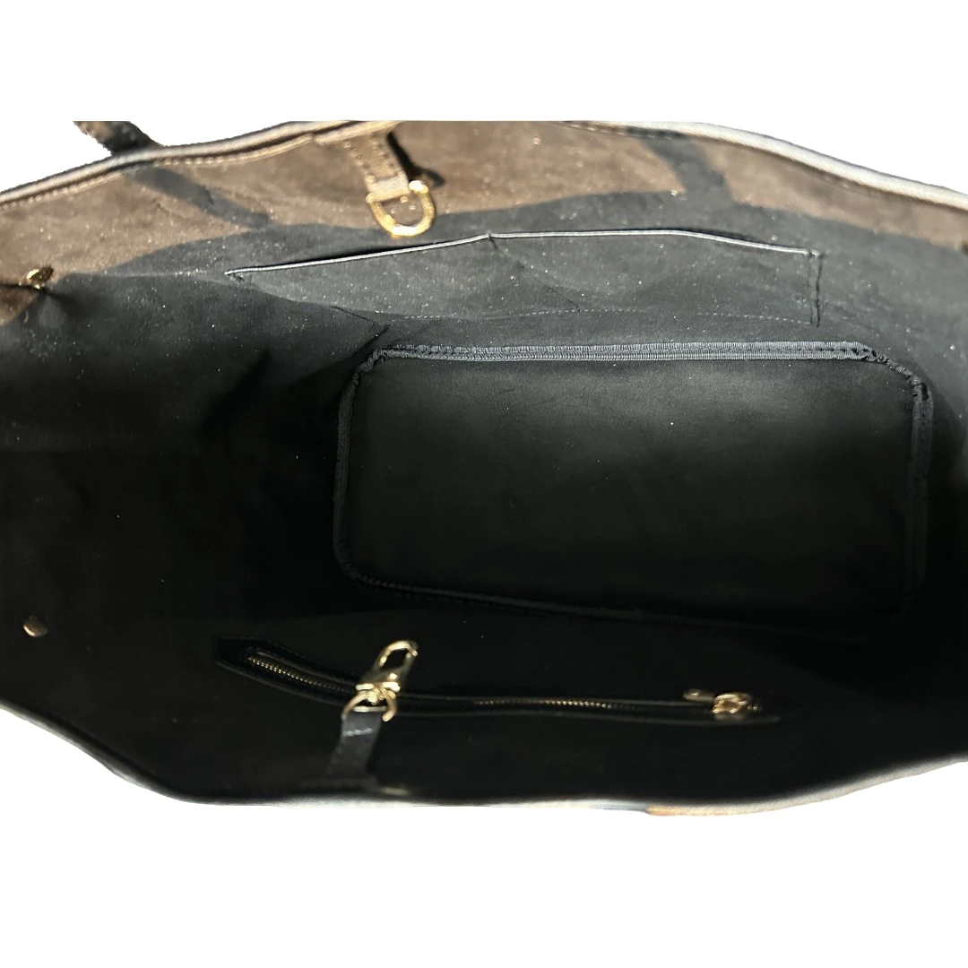 TOLEX2025新款手工女包休闲时尚百搭方块黑色31cm