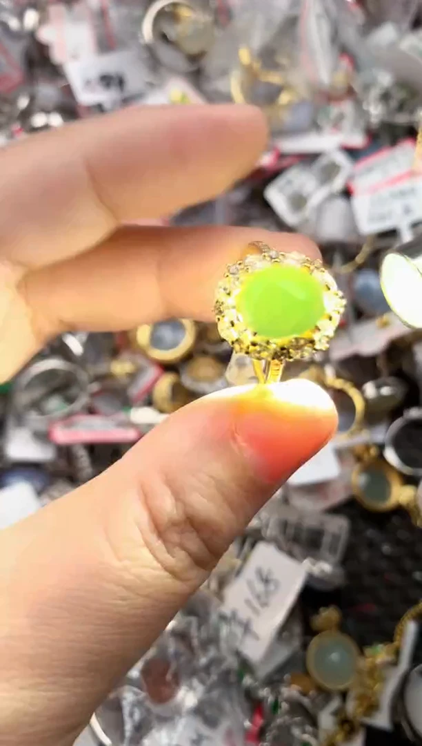 银S925镶嵌戒指翡翠222    5