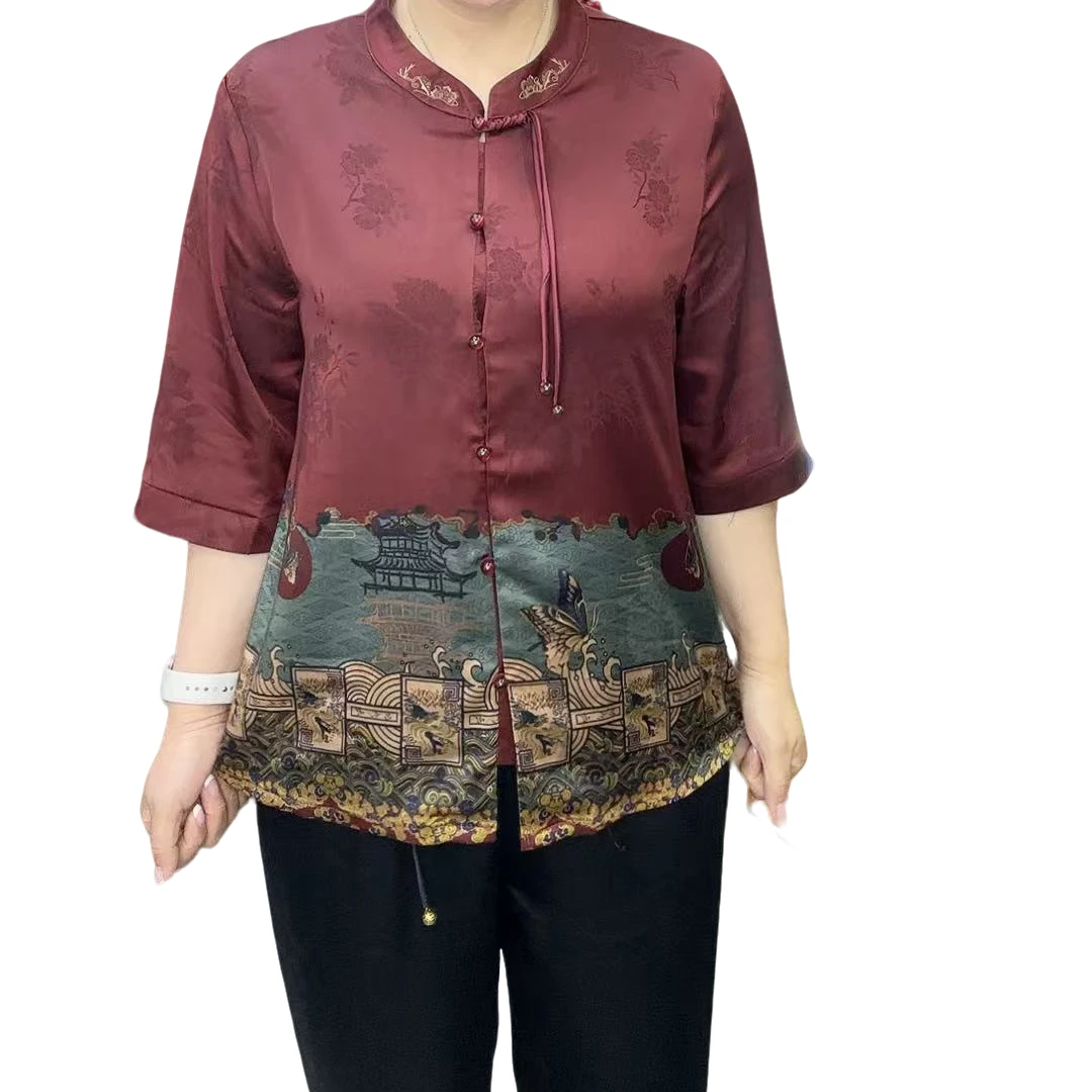 国风定位花开衫版上衣        气质时尚新中式