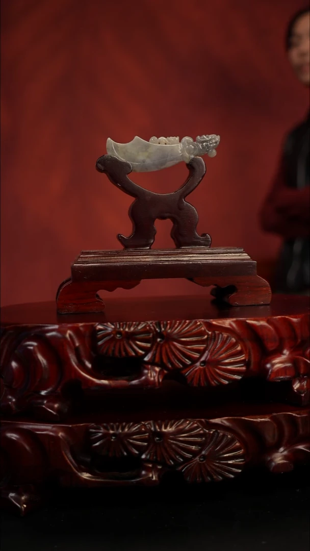 未镶嵌摆件翡翠龙头刀