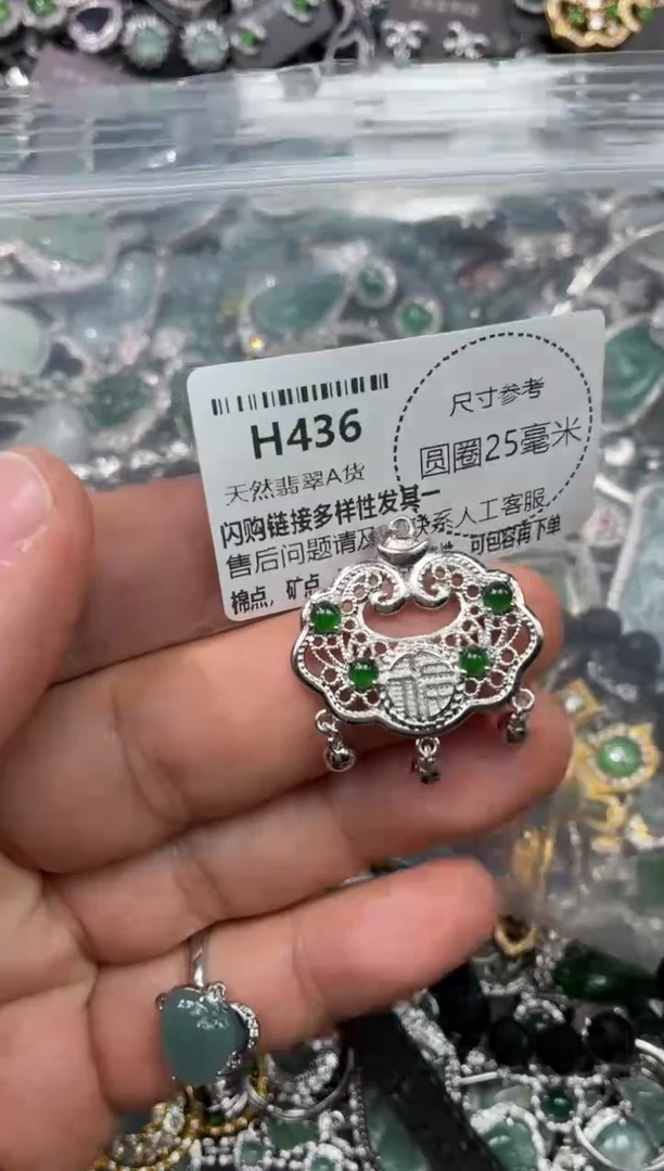 翡翠未镶嵌颈饰H436吊坠