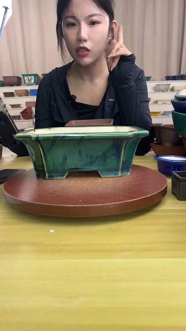 紫砂花盆浅草紫砂花盆微瑕