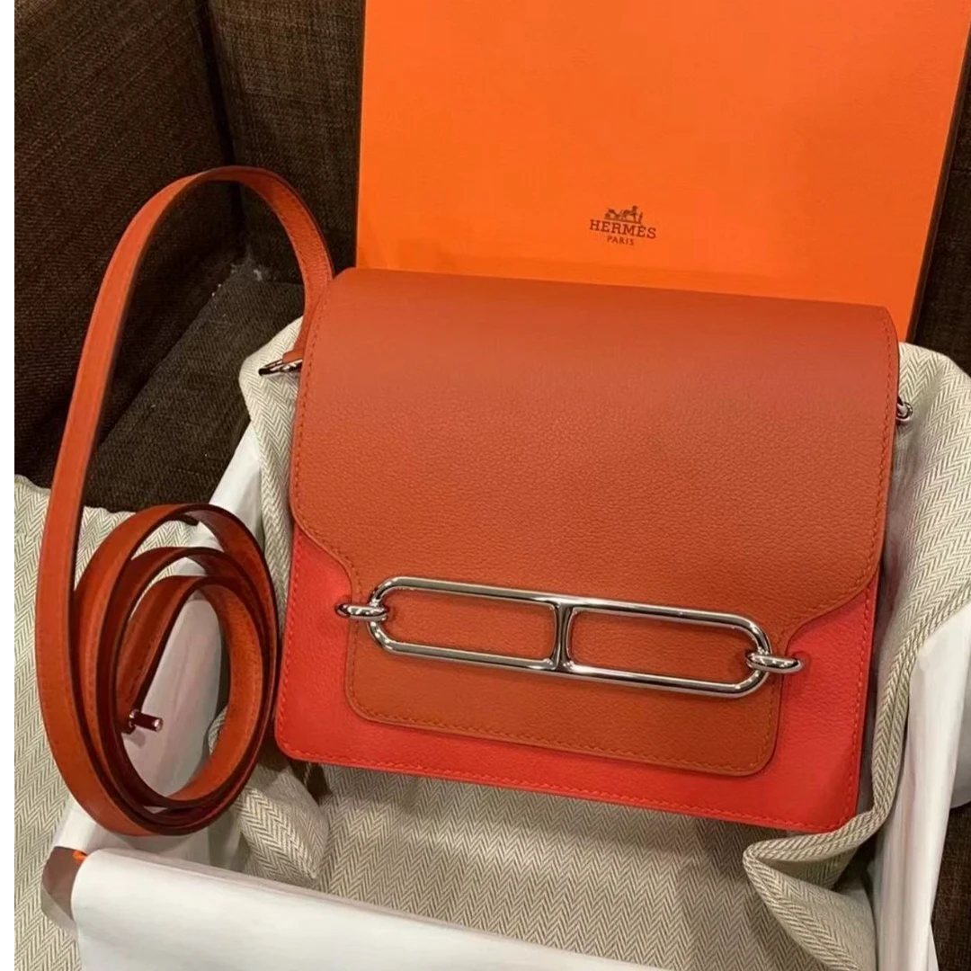 99新 Hermes/爱马仕 安洁利 爱马仕猪鼻子Roulis 19 单肩包