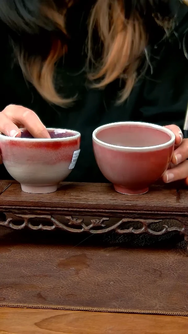 钧瓷大蛋杯一对098