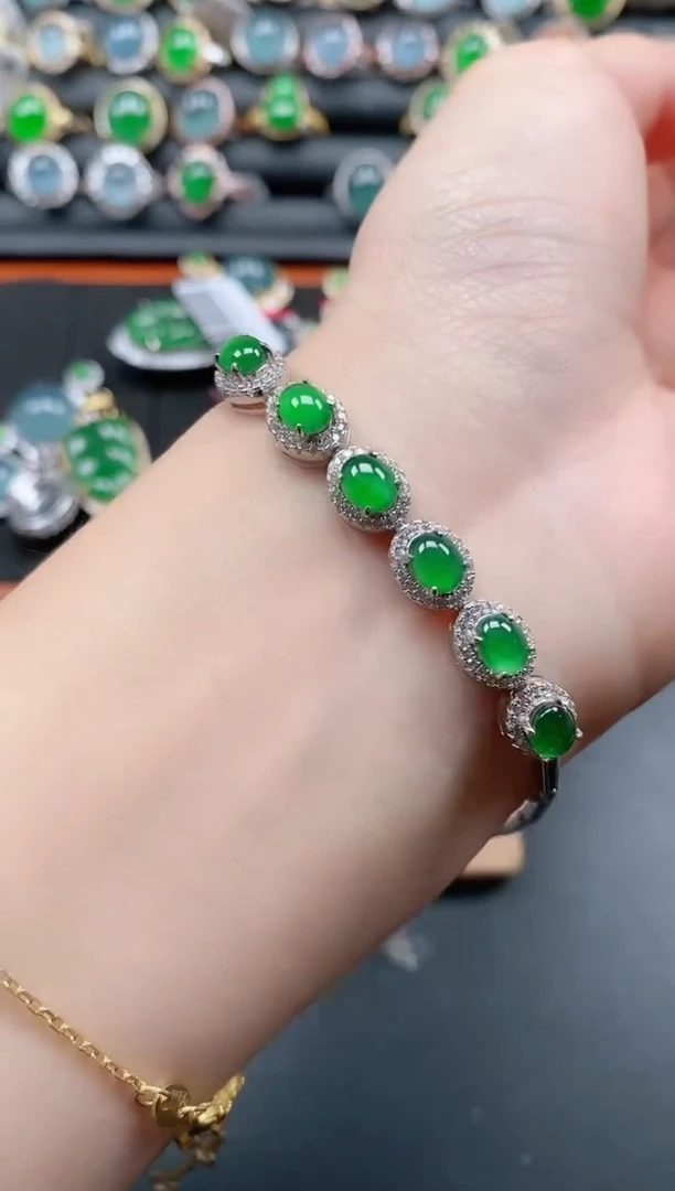 银S925镶嵌戒指翡翠11