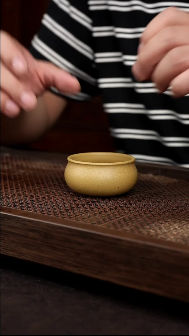 茶壶紫砂黄金段普洱杯
