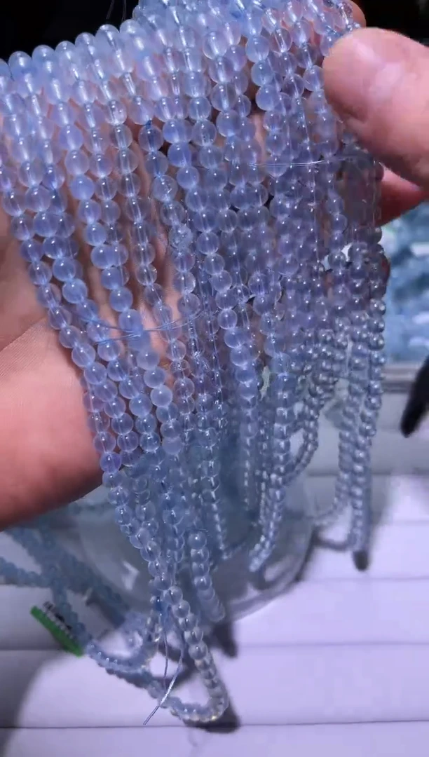 1海蓝宝石（处理）J198-5mm海蓝宝多圈-多样性发其一