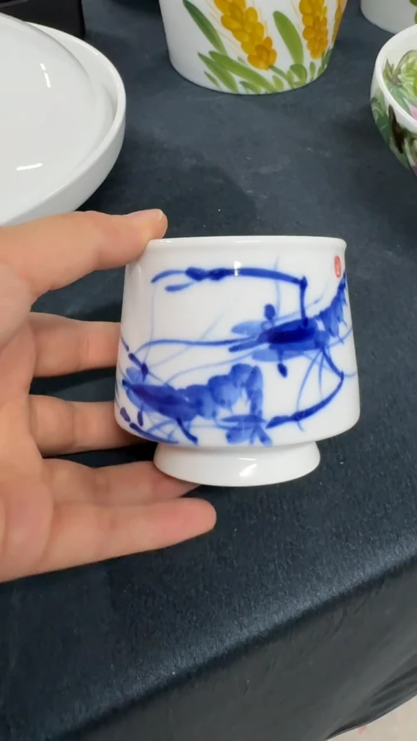 景德镇高温陶瓷食品级手绘釉中彩-主人杯