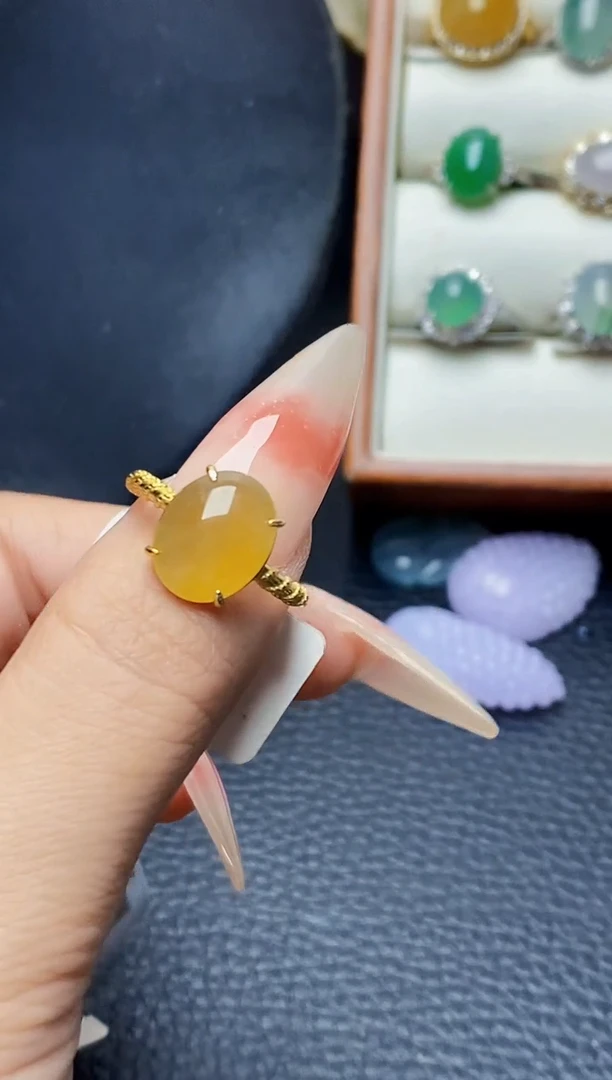 银S925镶嵌戒指翡翠2104