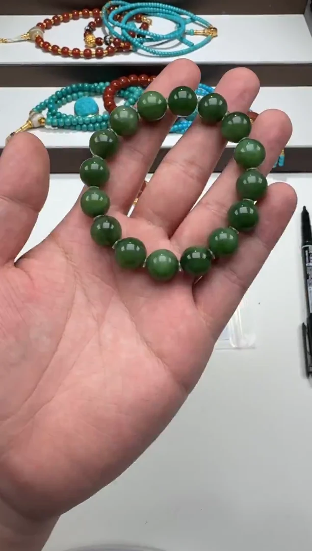 未镶嵌和田玉（糖玉）挂件⭐**星手串手串