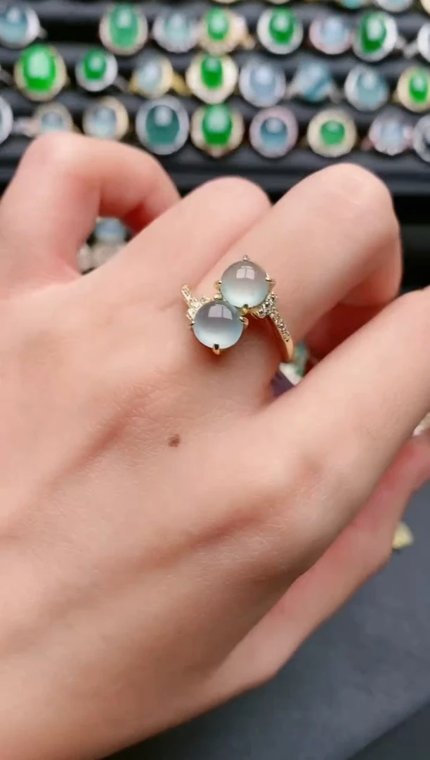 【闪购商品】翡翠戒指银S925镶嵌1111111