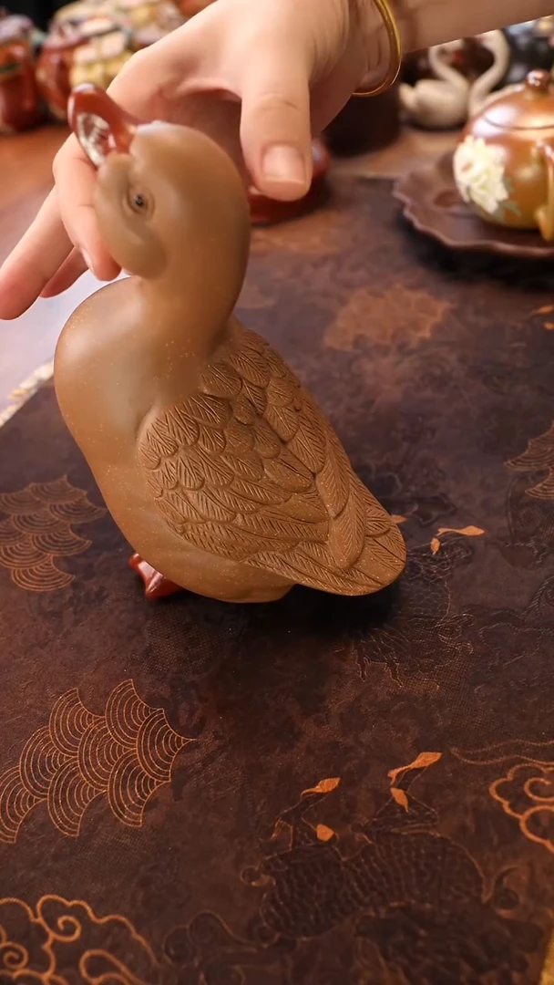 茶壶紫砂段泥大鹅