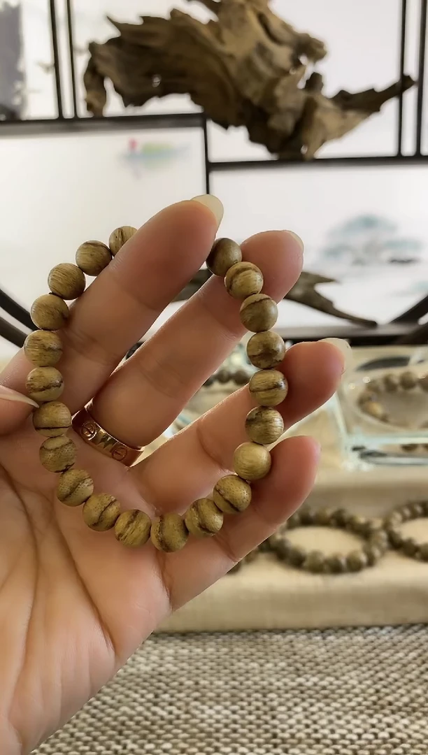 【闪购商品】沉香手串达拉干虎斑9MM单圈