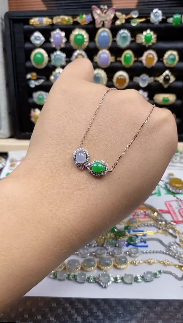 银S925镶嵌戒指翡翠8814