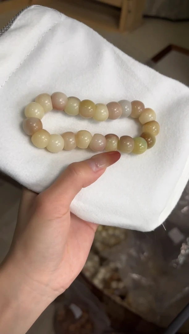 手串菩提根/象牙果d69紫美人玉化蒜瓣大肠13mm手串