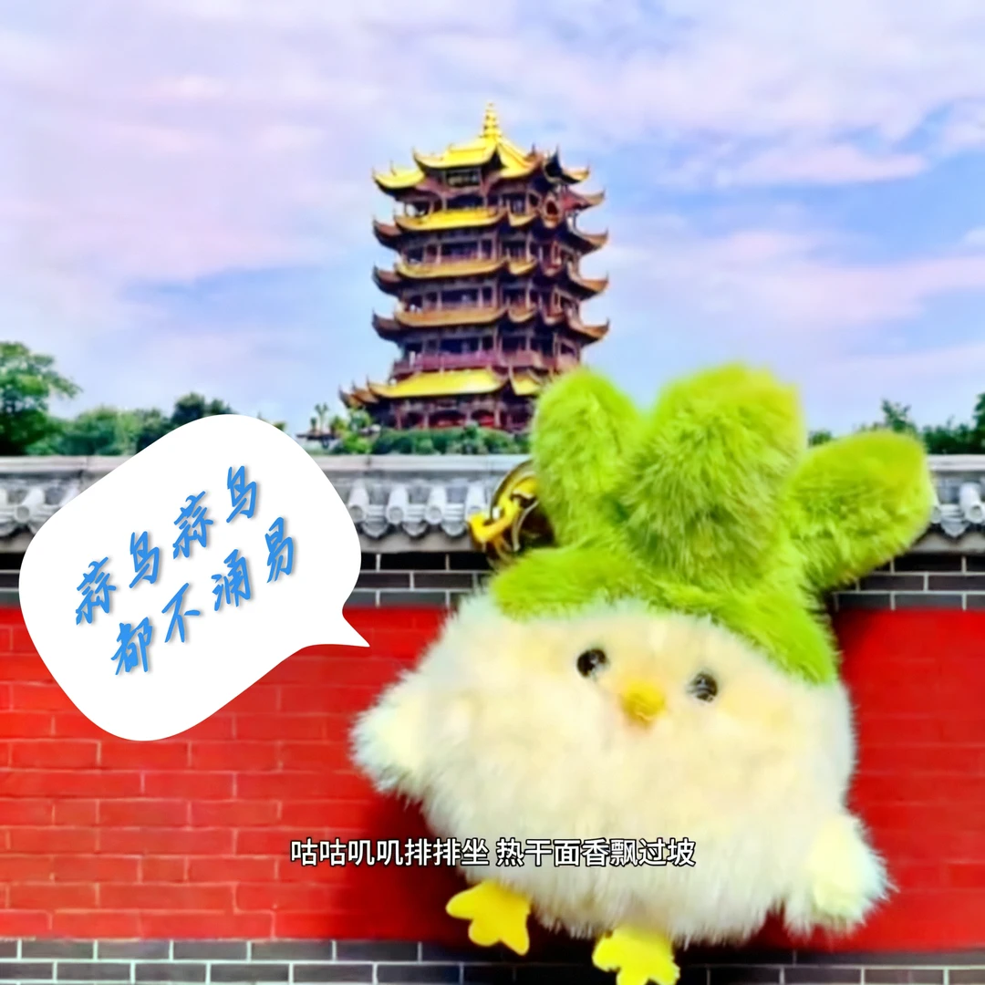 鄂人纪念品搞笑和平鸟毛绒玩具礼物公仔武汉年画爆款2026新款正品