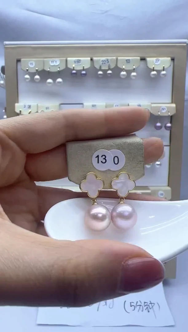 【闪购商品】淡水珍珠耳饰银S925镶嵌130
